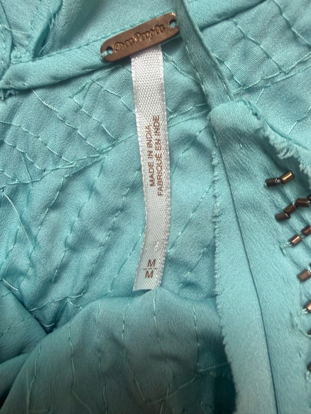 Free People Aqua Embellished Slip dress - Picture 4 of 4